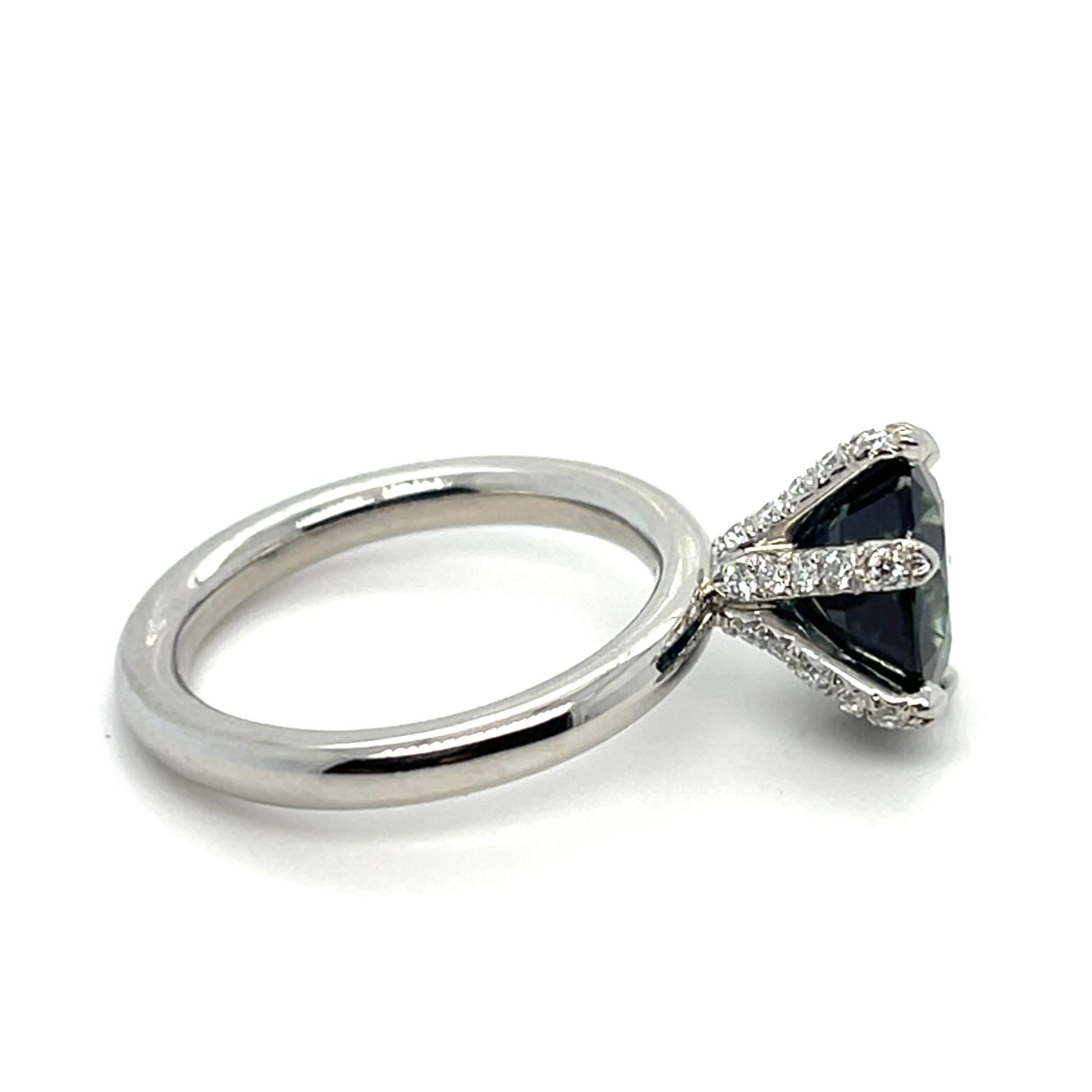 3ct Tourmaline .30ct Diamond PT Ring