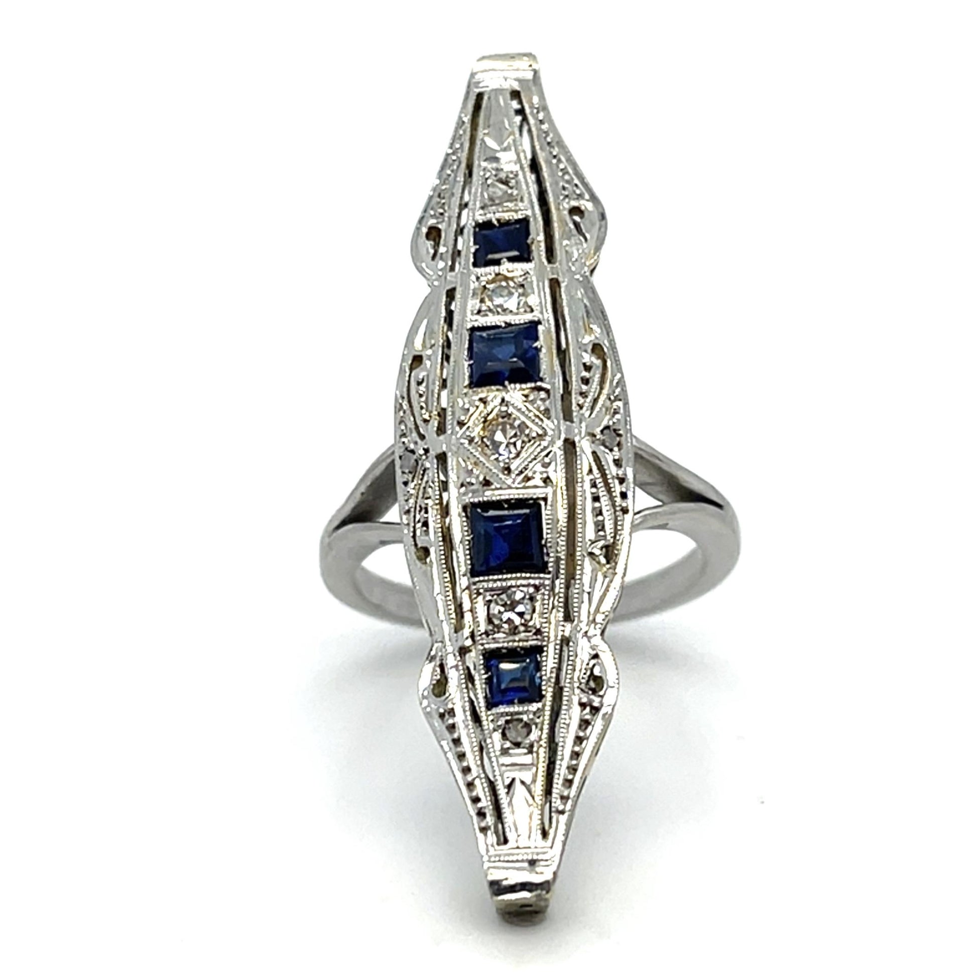Edwardian PT + 14K .25ct Diamond ring (Circa 1910s)