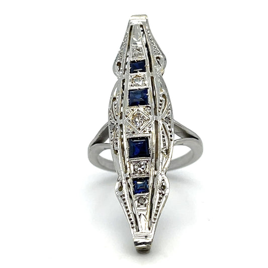 Edwardian PT + 14K .25ct Diamond ring (Circa 1910s)