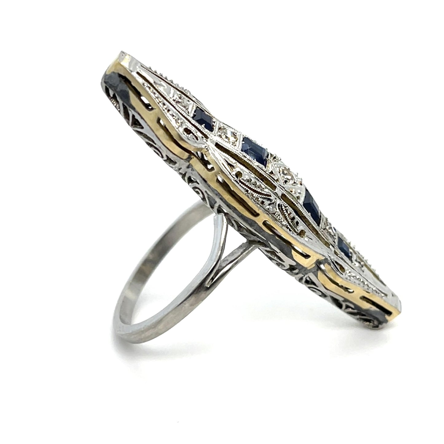 Edwardian PT + 14K .25ct Diamond ring (Circa 1910s)