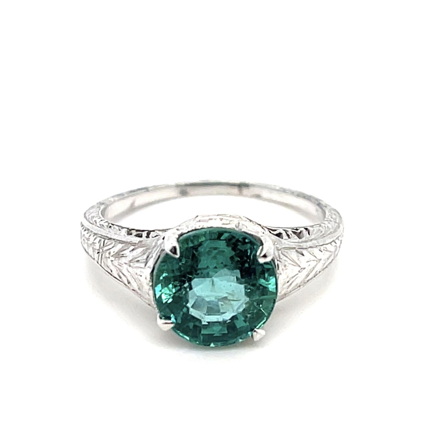 2.25ct Emerald PT Art Deco Ring (Circa 1930S)