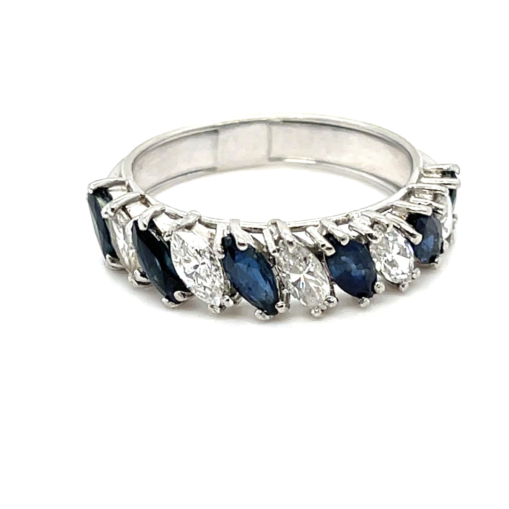 1.20ct Sapphire .74ct Diamond PT Ring