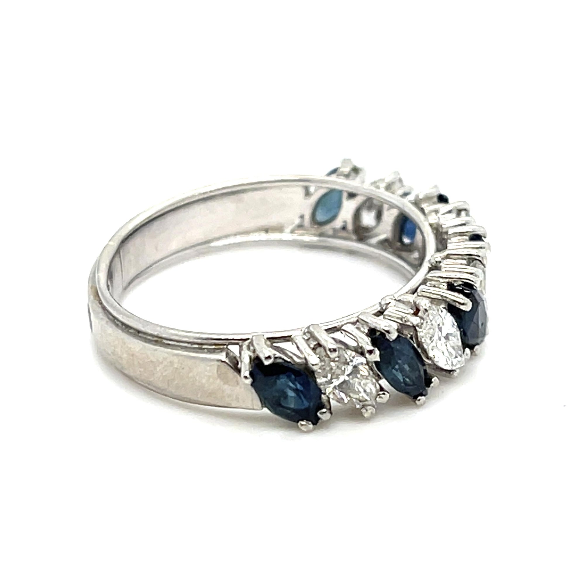 1.20ct Sapphire .74ct Diamond PT Ring