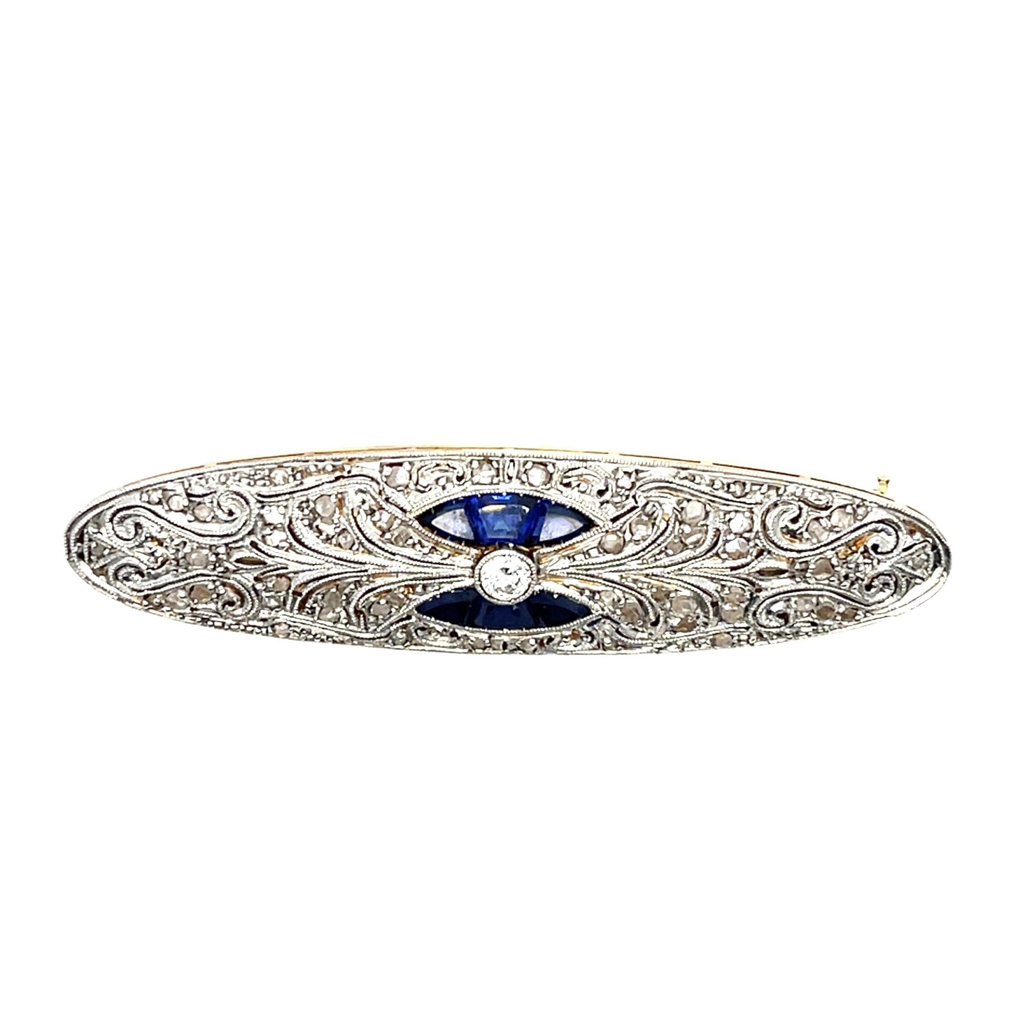 Edwardian 18K +PT 1ct Diamond Brooch (Circa 1900s)