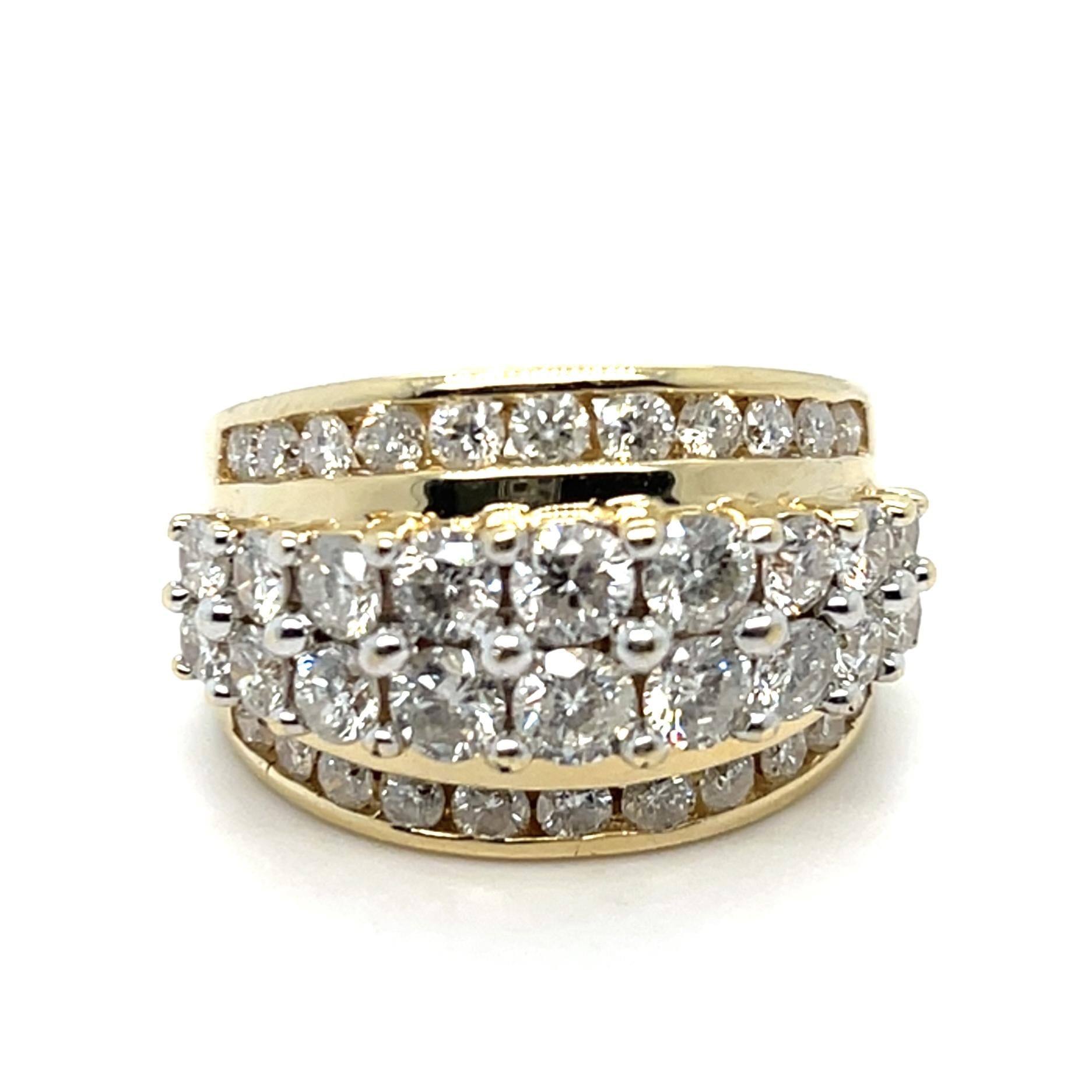 3.40ct Diamond 14K YG Ring