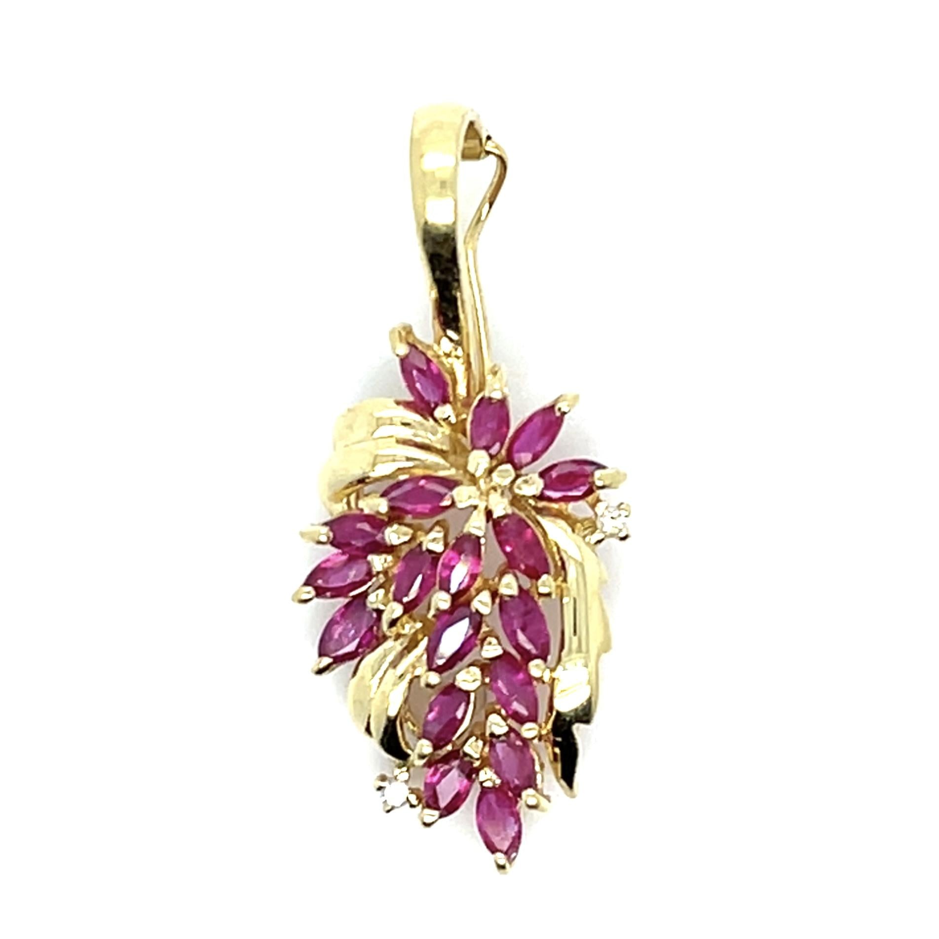 1ct Ruby 14K Pendant