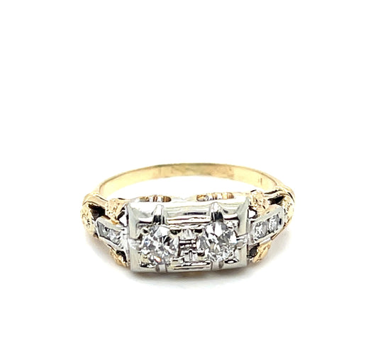 Art Deco .40ct Diamond 14KY (Circa 1930s) Ring