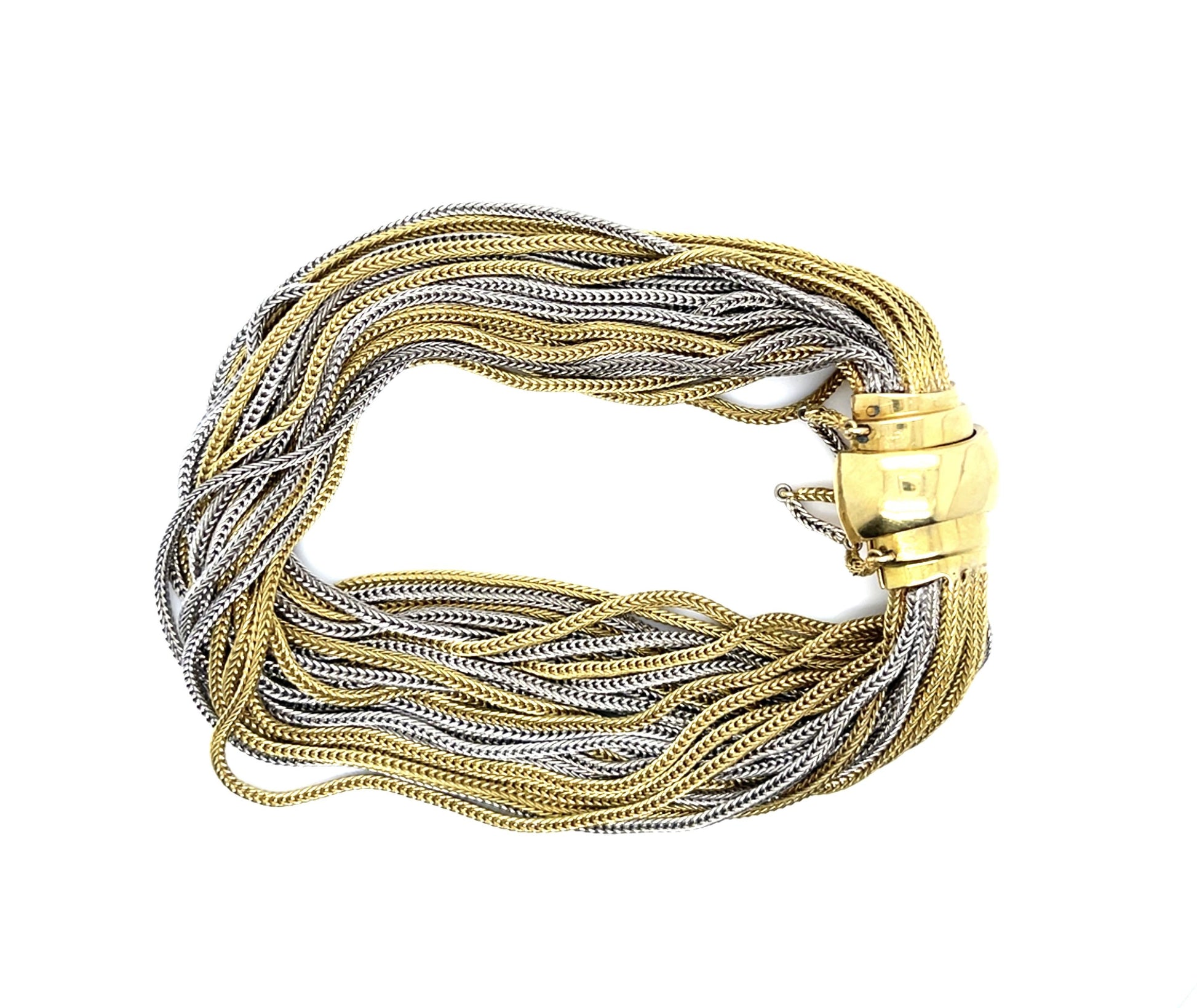 18KY Multi-color Gold Bracelet 57.80g 7"