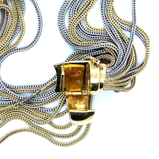 18KY Multi-color Gold Bracelet 57.80g 7"