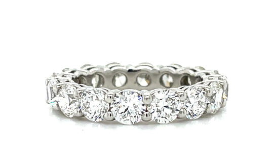 4.81ct (G-I VS) Round Diamonds Platinum Eternity Band Ring 6.40g 6.50 Size