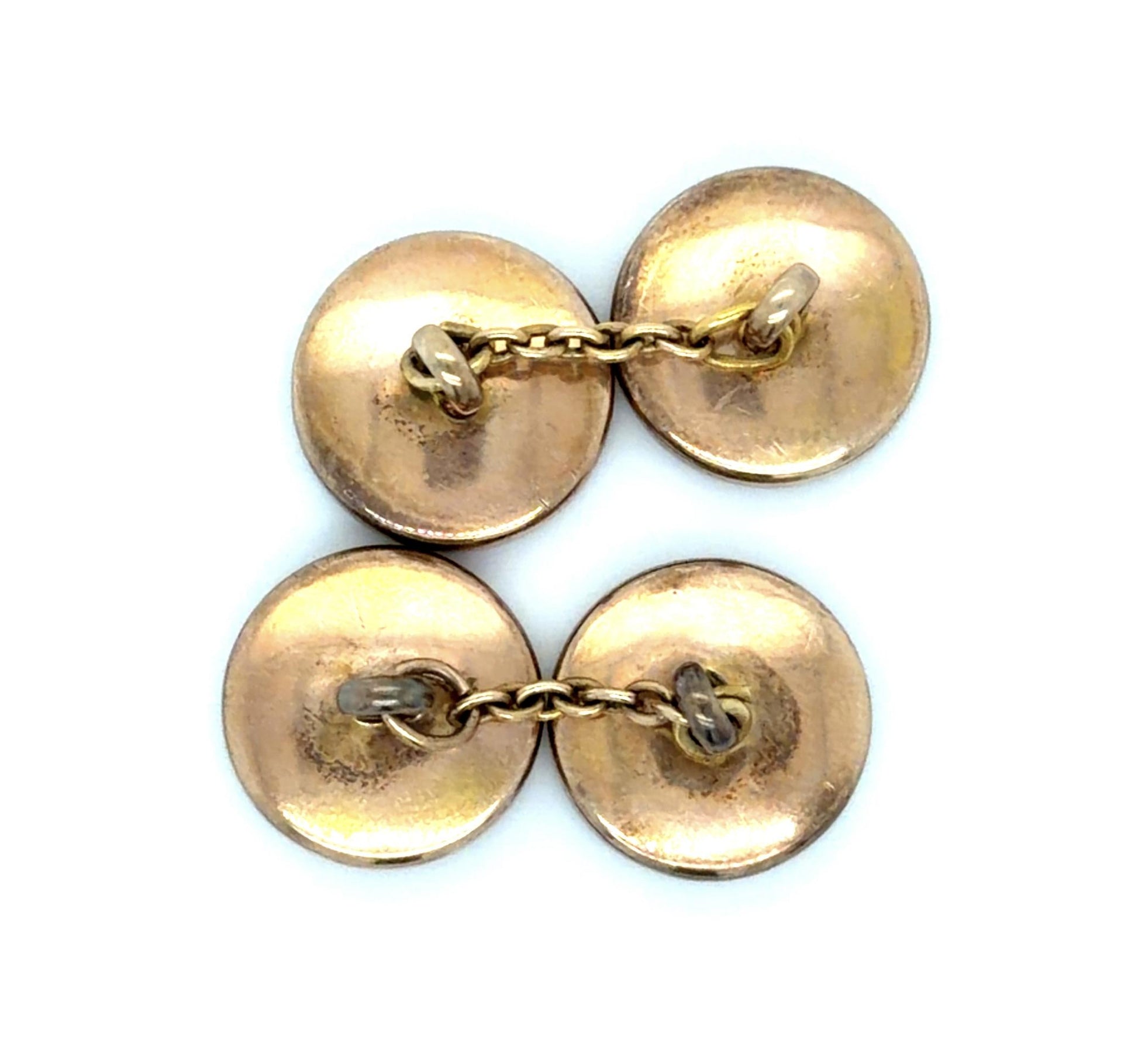 Original Edwardian .80ct Montana Sapphire (No Cert) + Mother of Pearl Cufflinks