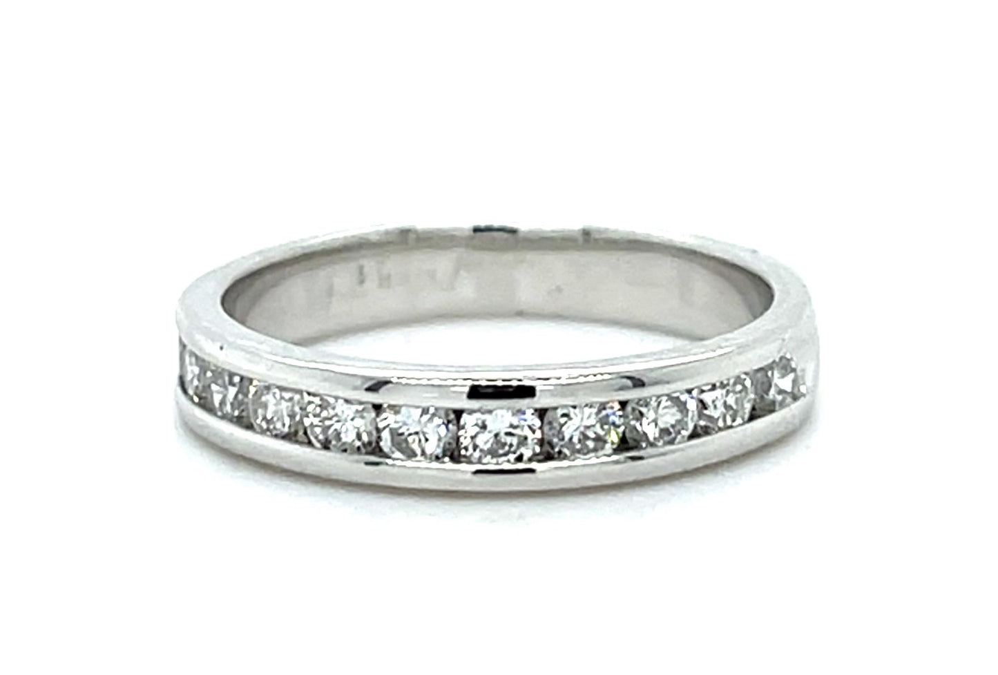 .44ct Diamond Half Eternity Band Ring 2.5g 5 Size