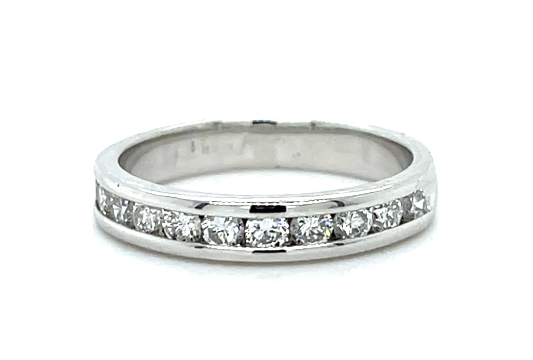 .44ct Diamond Half Eternity Band Ring 2.5g 5 Size
