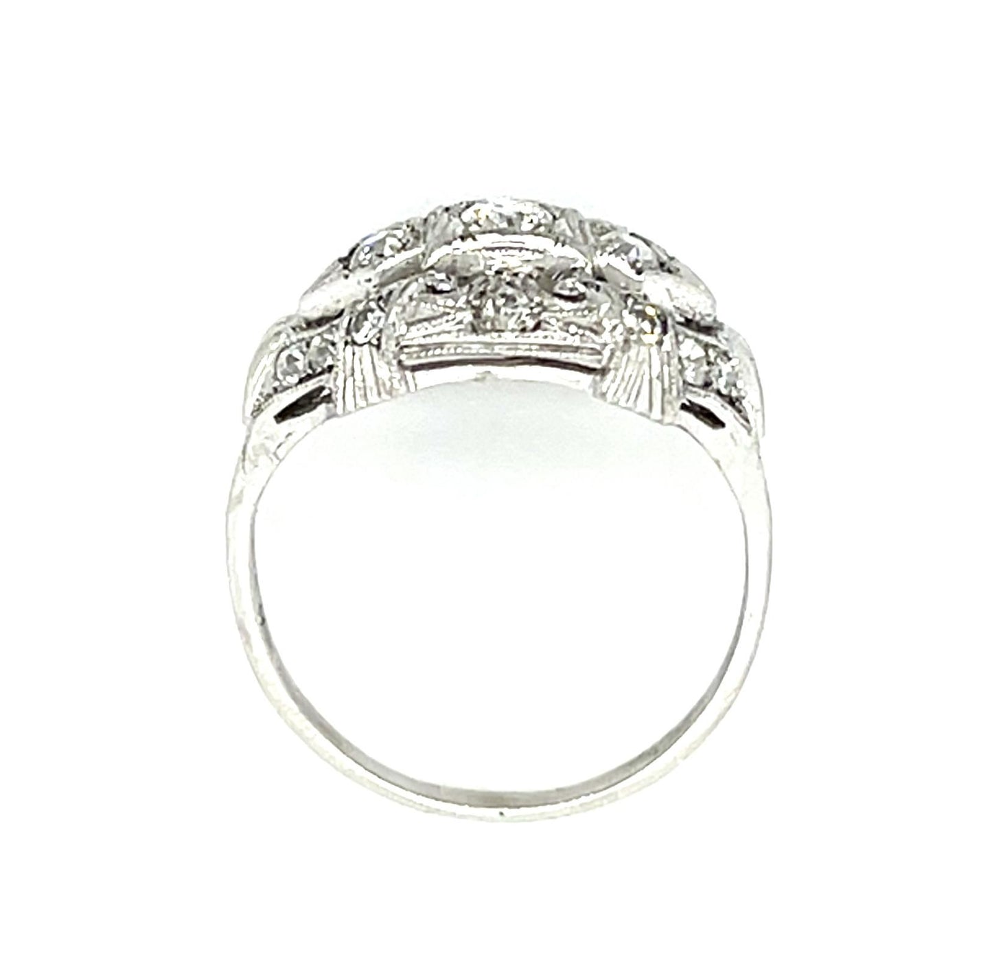Art Deco .78ct Diamond Platinum Ring (Antique 1920s) 6.50 Size 3.70g