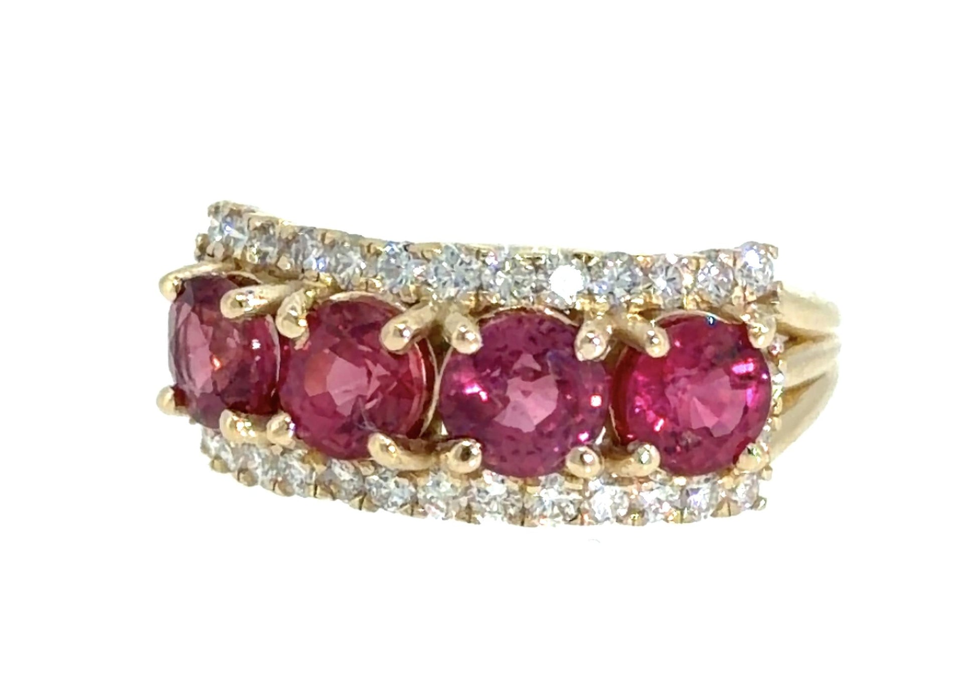 2.50ct Ruby .54ct Diamond 14KY Gold Ring 6.50 Size