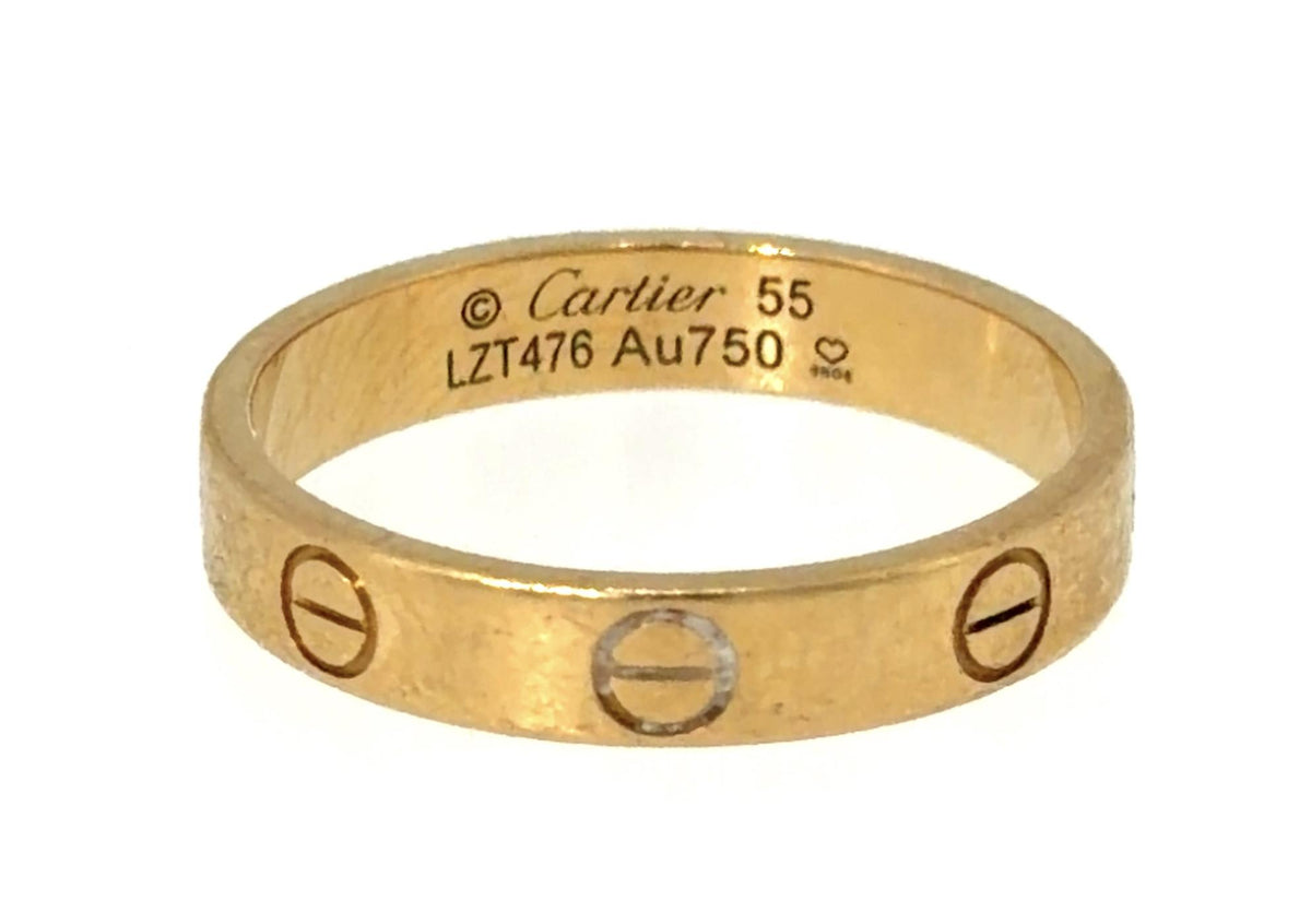 CARTIER 18K Yellow Gold Love Band Ring 3.4g