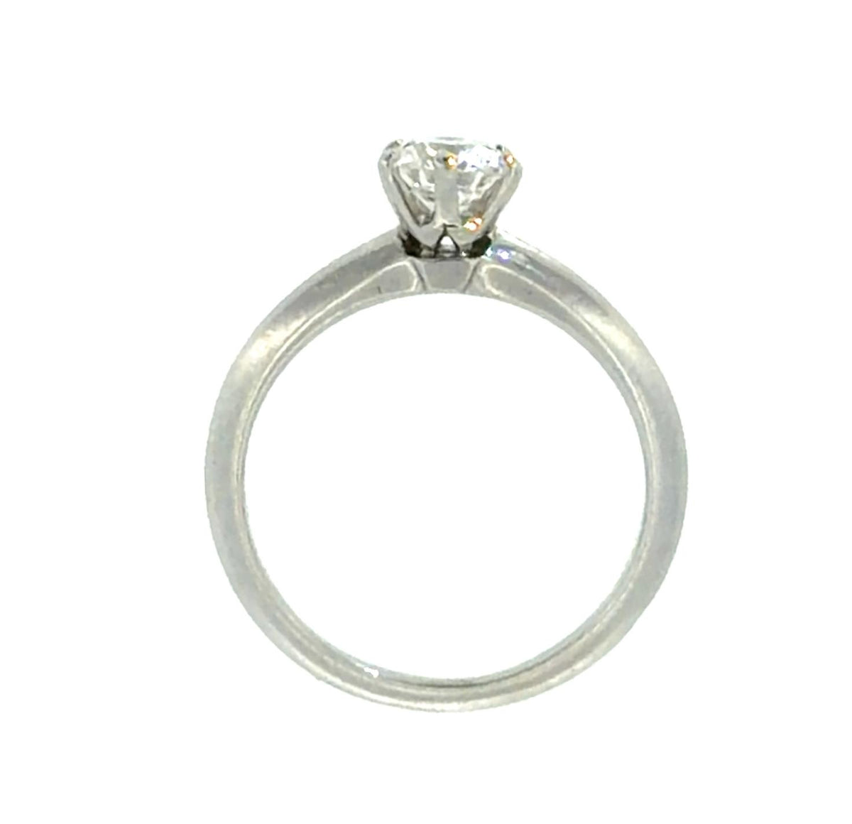 Original Tiffany & Co. .63ct (F-G VS1 No Cert) Round Diamond Platinum Ring