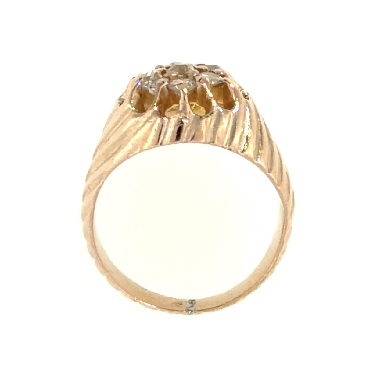 Original Victorian .78ct Old Mine Diamond 14KY Gold Ring (Antique 1880s) 6.97g
