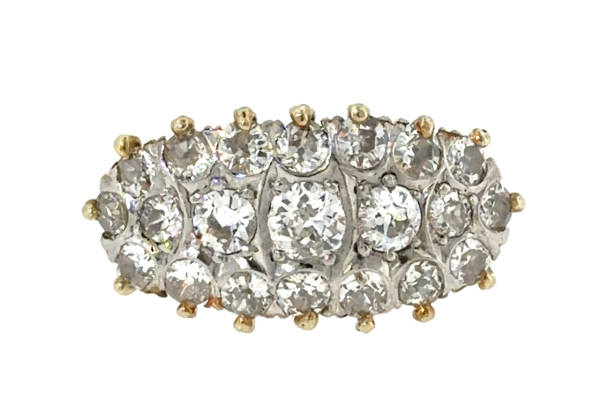 Original Edwardian 2.20ct European Diamond 14K Two Tone Gold Ring (1910s)