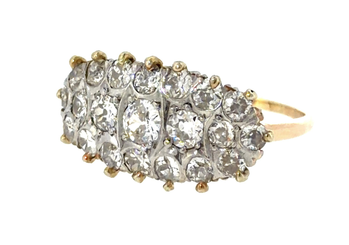 Original Edwardian 2.20ct European Diamond 14K Two Tone Gold Ring (1910s)