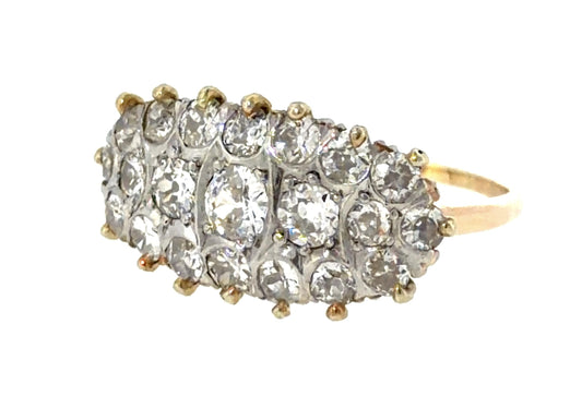 Original Edwardian 2.20ct European Diamond 14K Two Tone Gold Ring (1910s)