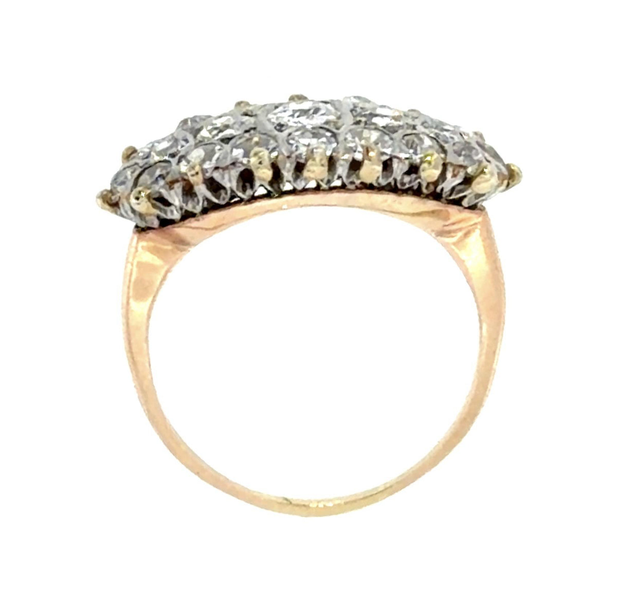 Original Edwardian 2.20ct European Diamond 14K Two Tone Gold Ring (1910s)