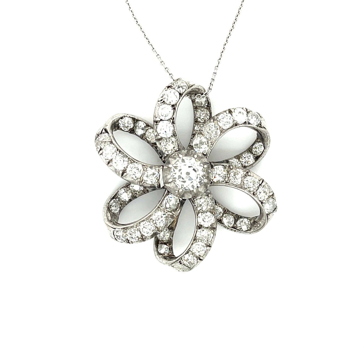 Victorian (Circa 1860s) .85ct Old Mine Cut Diamond 4.20ct Side Diamonds Silver A