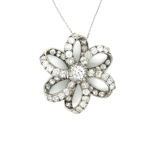 Victorian (Circa 1860s) .85ct Old Mine Cut Diamond 4.20ct Side Diamonds Silver A