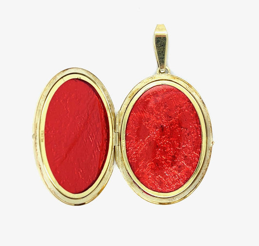 14KY Locket Pendant 16.40g 2.25" (Vintage 1960s)
