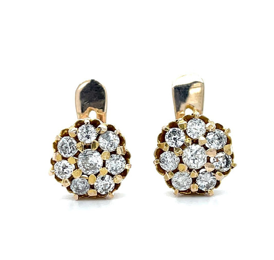 1.40ct Diamonds 14K Estate Earring 5.30g