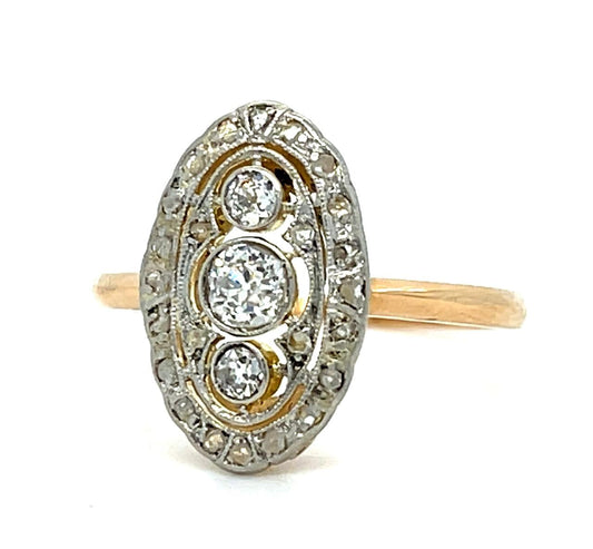 .50ct Diamond 18K 2 Tone Gold Ring (Antique Early 1900s) 3.60g 7 Size