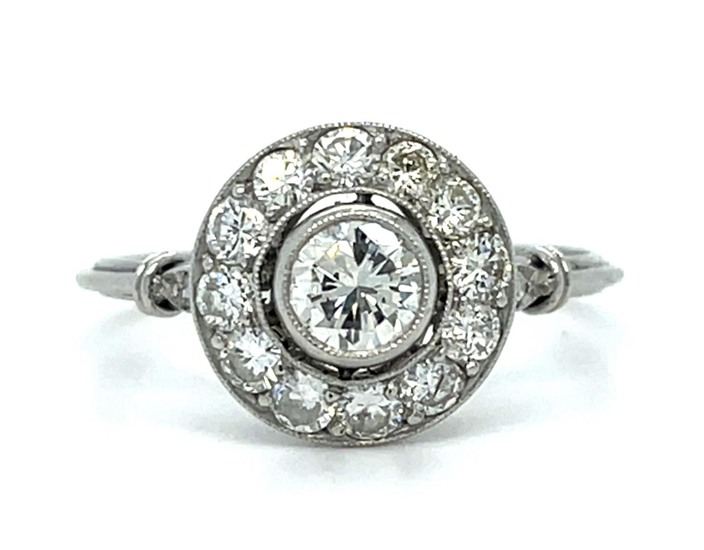 .40ct Round Brilliant Diamond Platinum Handmade Ring .76ct SD 3.10g 7 Size