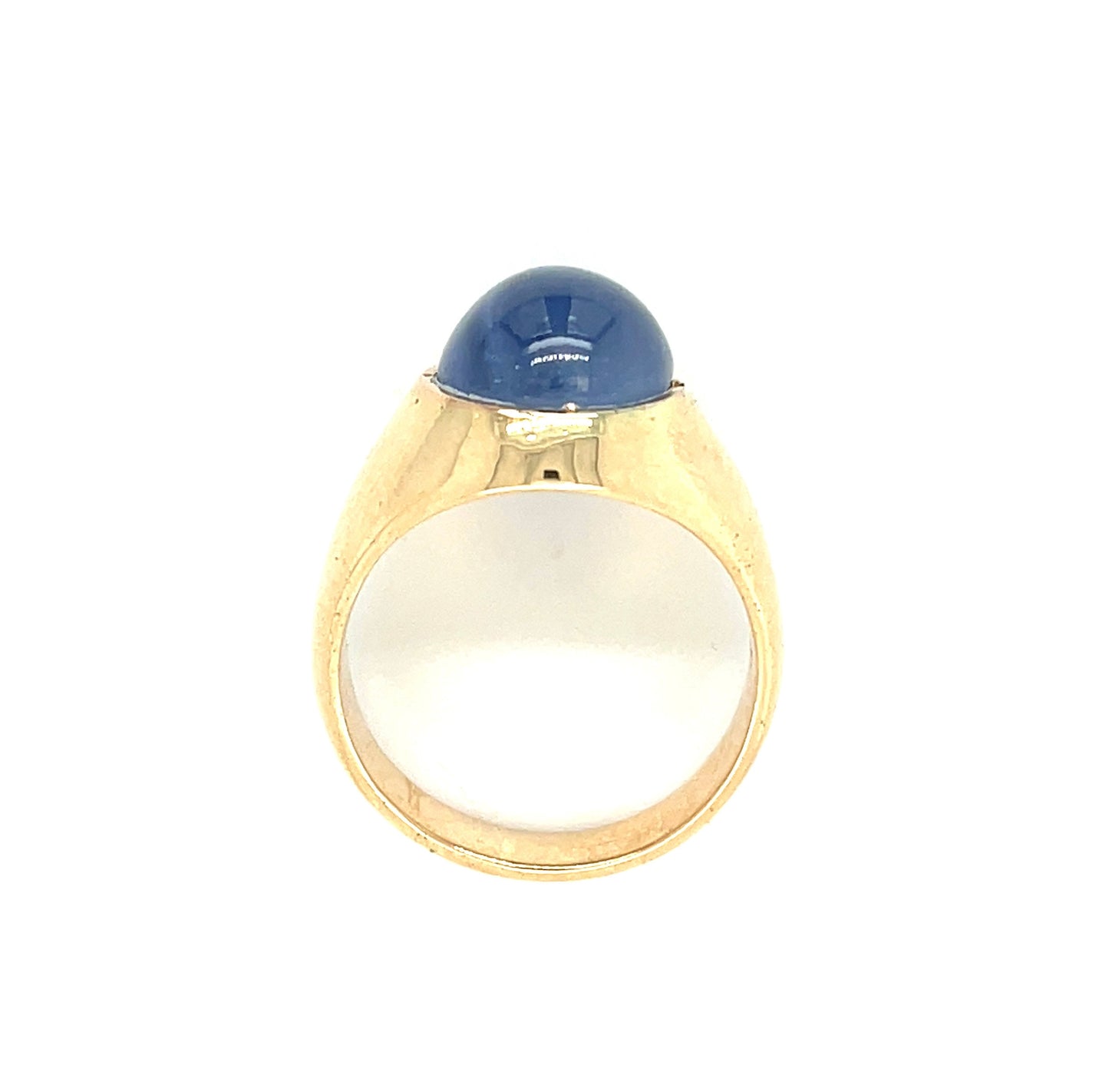 12.90ct Blue Star Sapphire (Weak Star) 14KY Men's Vintage Ring (Circa 1960s)