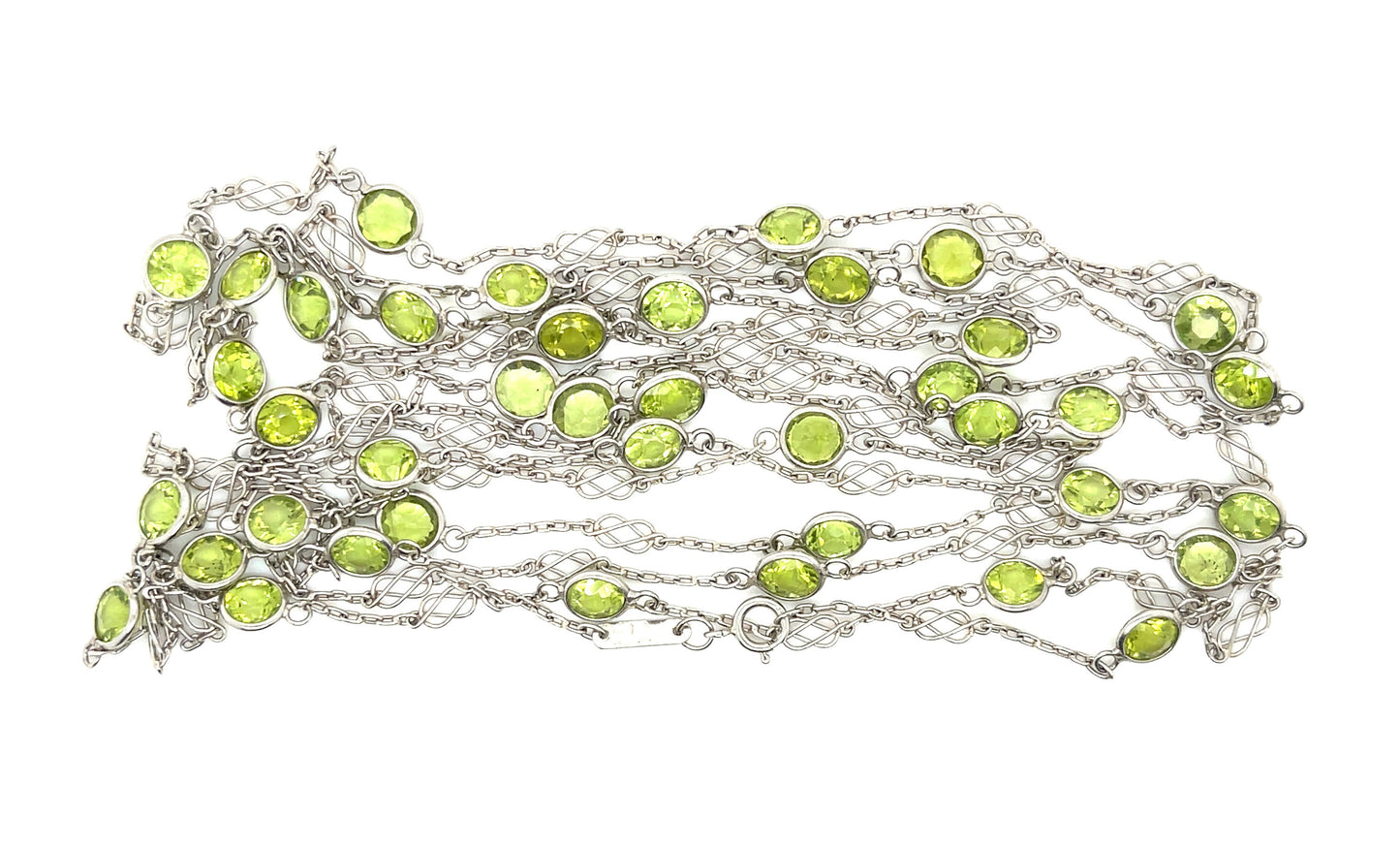 22ct Peridot Platinum Handmade Necklace