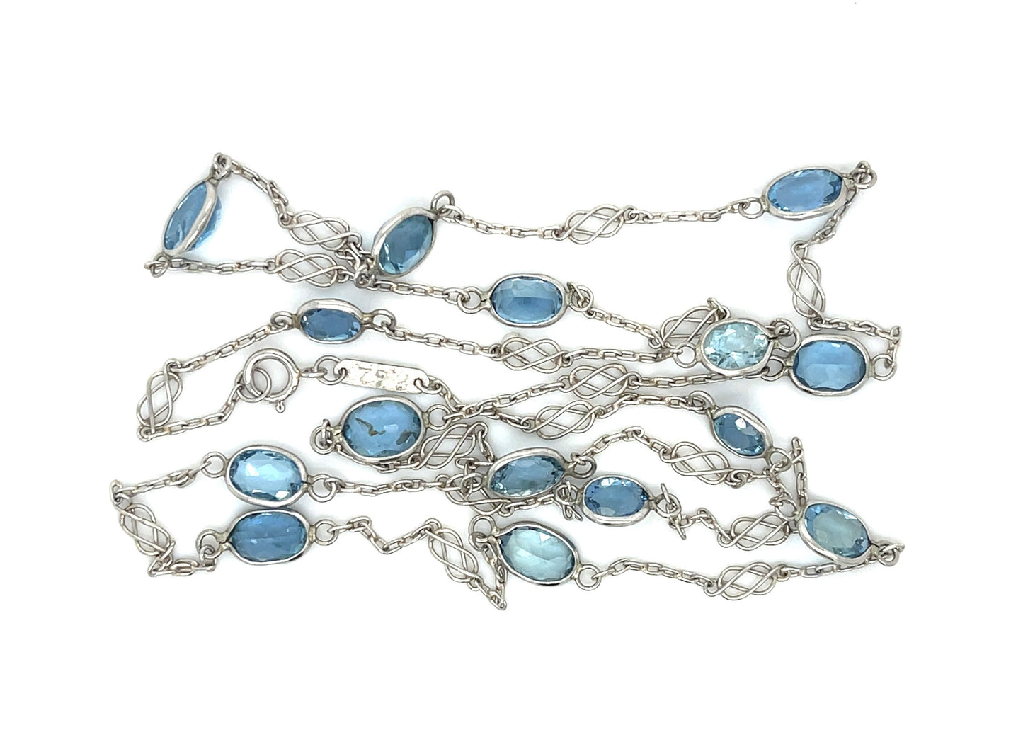 15ct Aquamarine Platinum Necklace