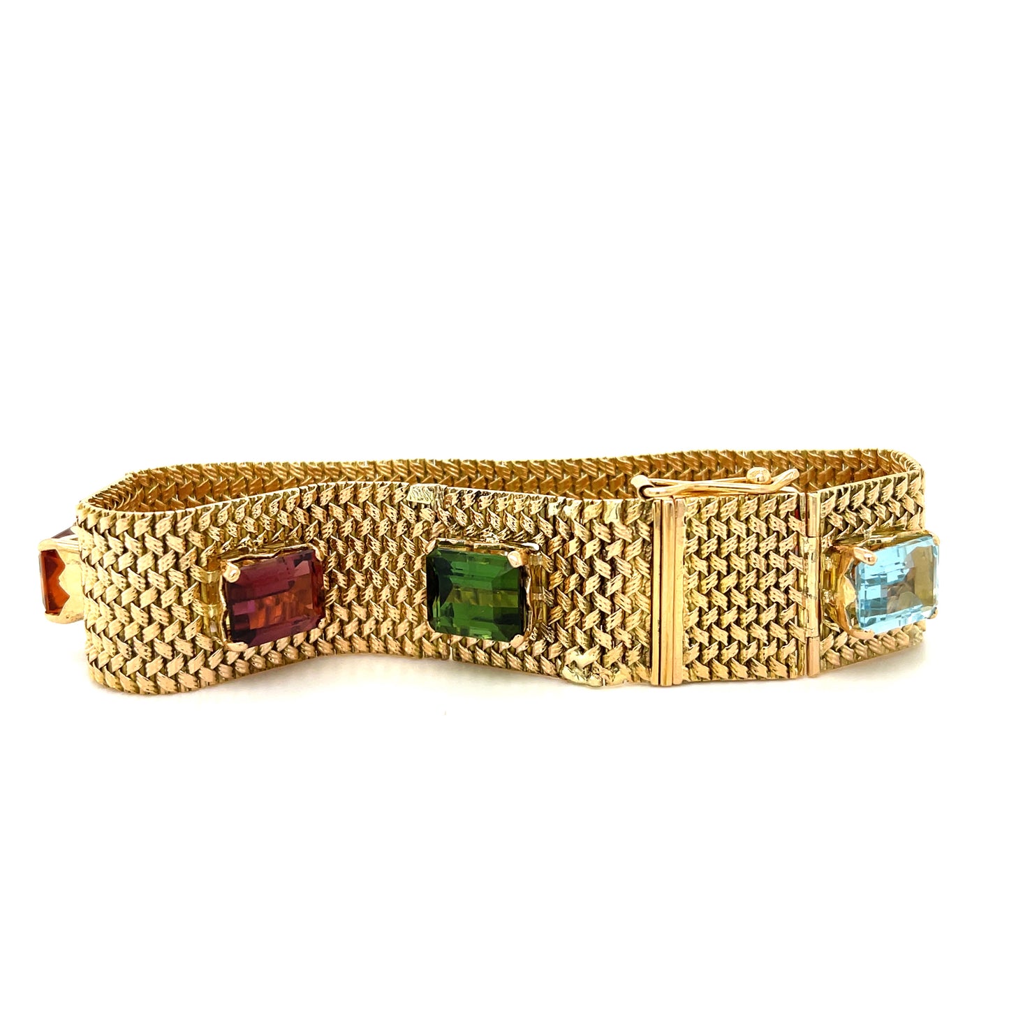 24ct Gemstones 18KY Vintage Bracelet (Circa 1960s)