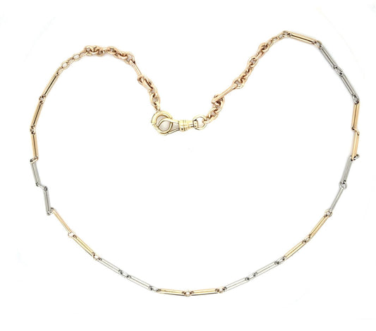 Art Deco 14KY Chain Necklace (Vintage 1930s) 10.30g 17"