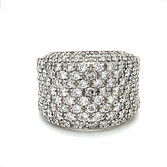 2.60ct Dia (107 Stones) 14KW Estate Band 7 Size 13.61g