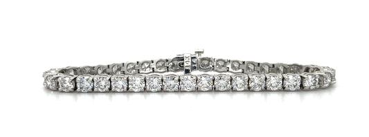 12ct (38 Diamonds) 14KW Estate Tennis Bracelet 19.8g 7.15" Length