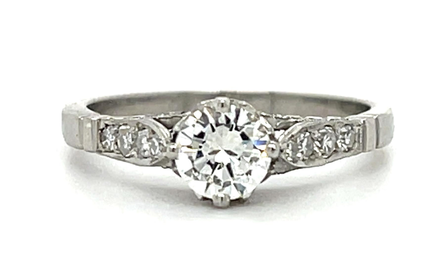 .78ct H-I SI1 Round Diamond (No Cert) Platinum Handmade Ring .72ct SD 4.01g