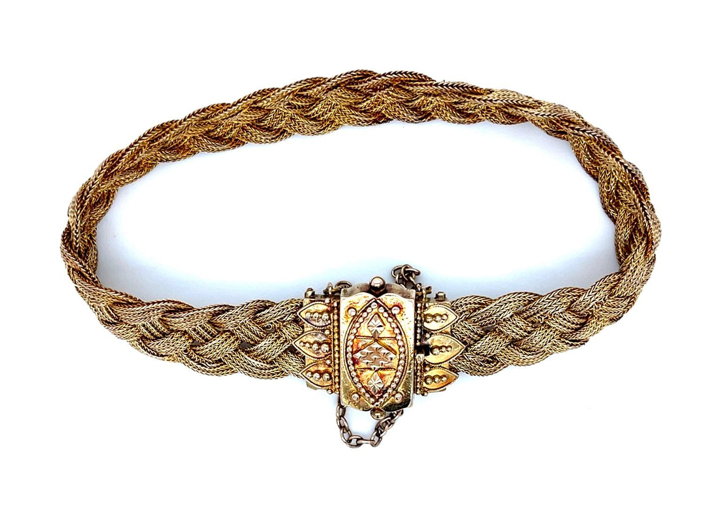 Original Victorian 14KY Bracelet (Antique 1880s) 18.49g 7"