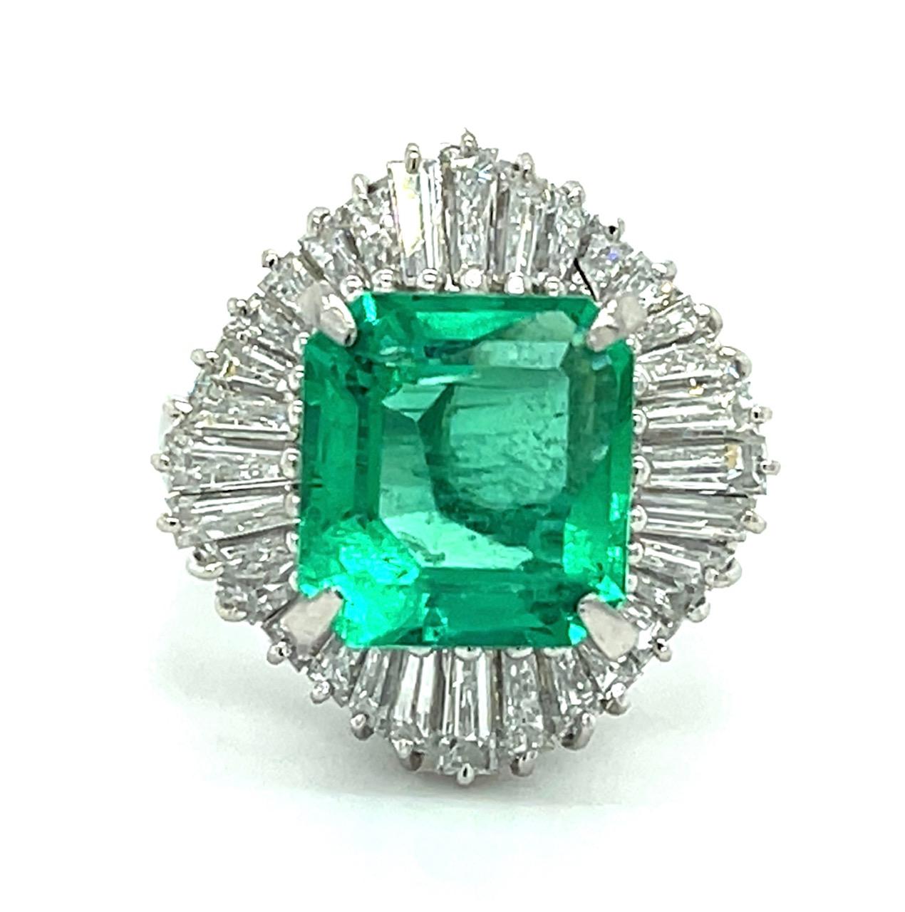 3.23ct F2 Colombian GIA 1.86ct Diamond Platinum Ring 11.60g 5.25 Size
