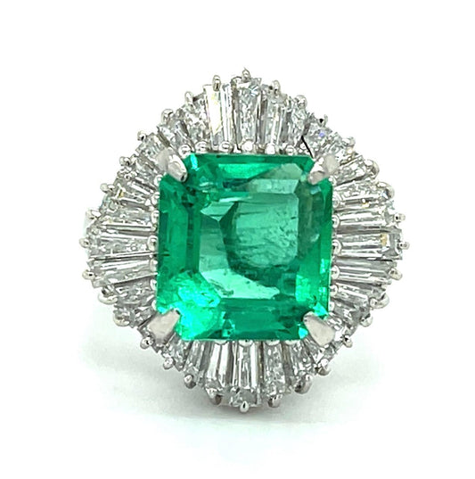 3.23ct F2 Colombian GIA 1.86ct Diamond Platinum Ring 11.60g 5.25 Size