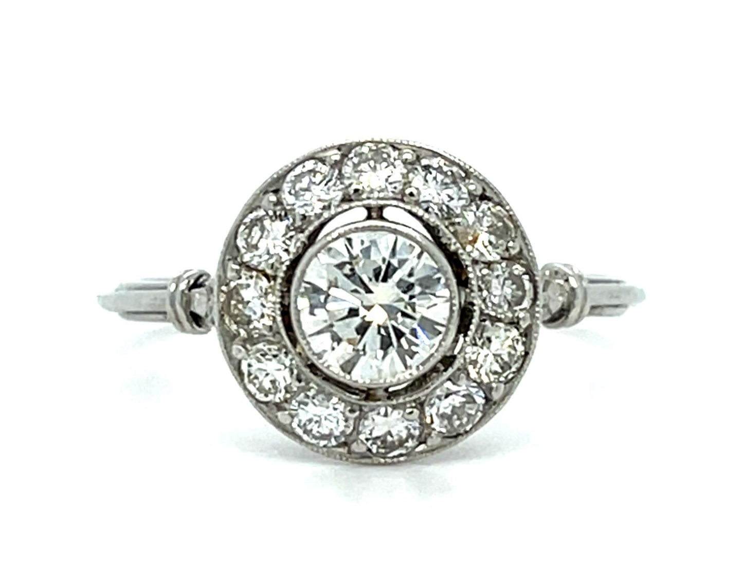 .47ct Round Brilliant Diamond Platinum Handmade Ring .52ct SD 2.90g 6.50 Size