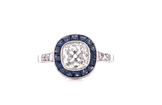 Diamond 1.02ct Sapphire Ring