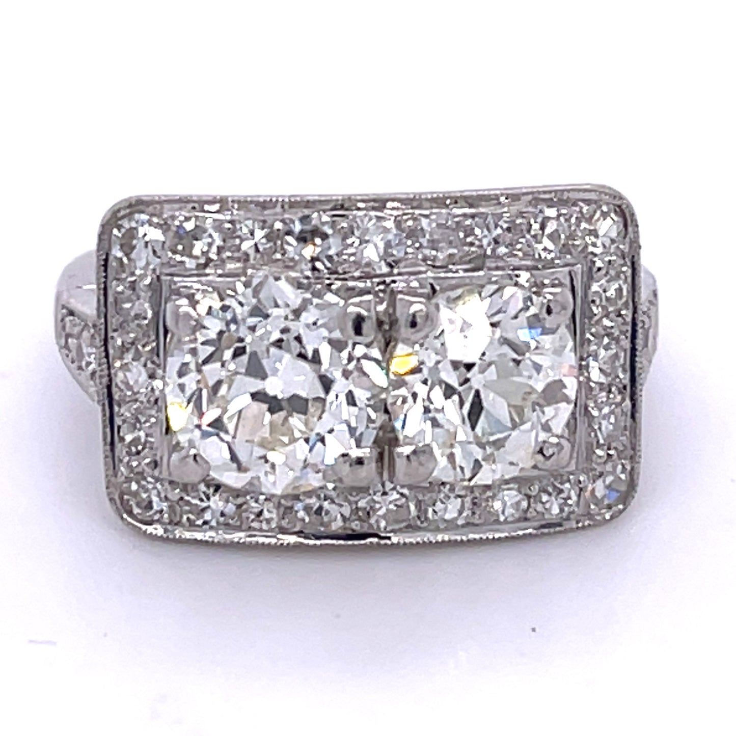 Art Deco Two Stone Diamond Ring