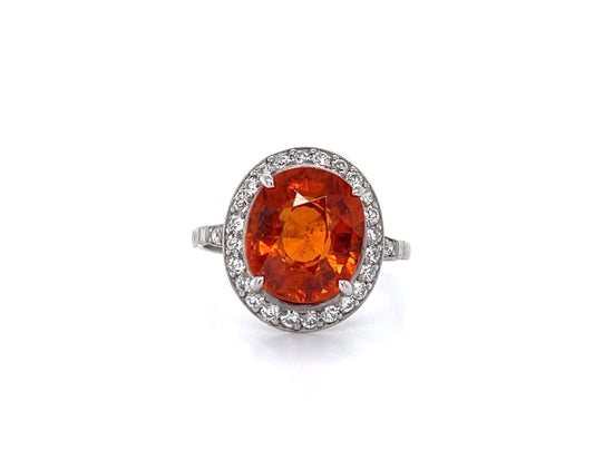 6.36ct Spessartite Garnet Ring