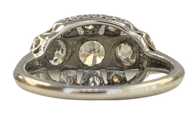 GIA Retro H VVS2 Diamond .46ct Ring