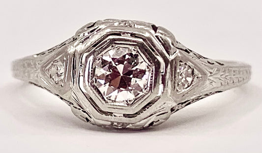 Art Deco Diamond .30ct Ring