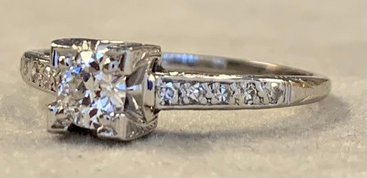 Art Deco Diamond .31ct Ring